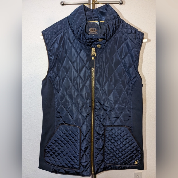Joules Navy Quilted Braemer Vest Sz 8 - Picture 1 of 4